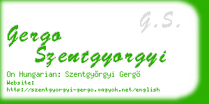 gergo szentgyorgyi business card